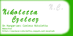 nikoletta czelecz business card